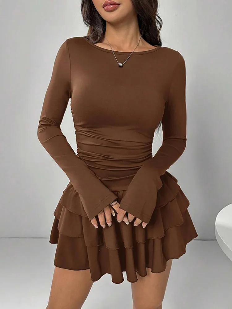 Ruffle Cascade Mini Dress - Image 3