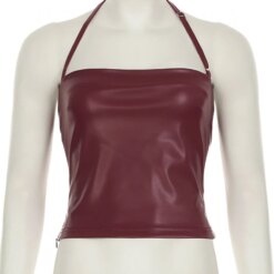 Cherry Cola Leather Halter - Image 5