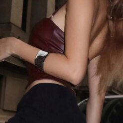 Cherry Cola Leather Halter - Image 3