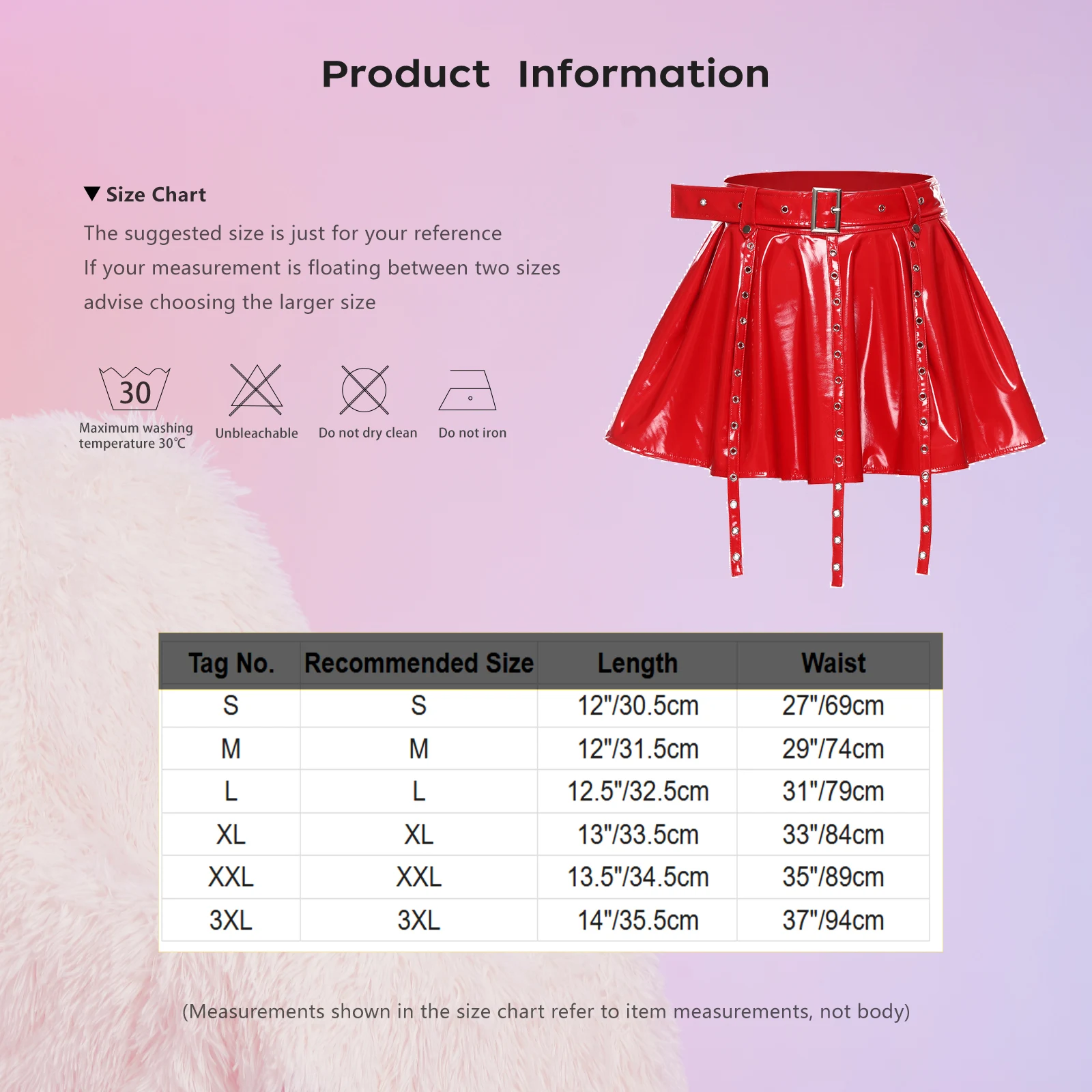 Latex Look Tassel Miniskirt - Image 6