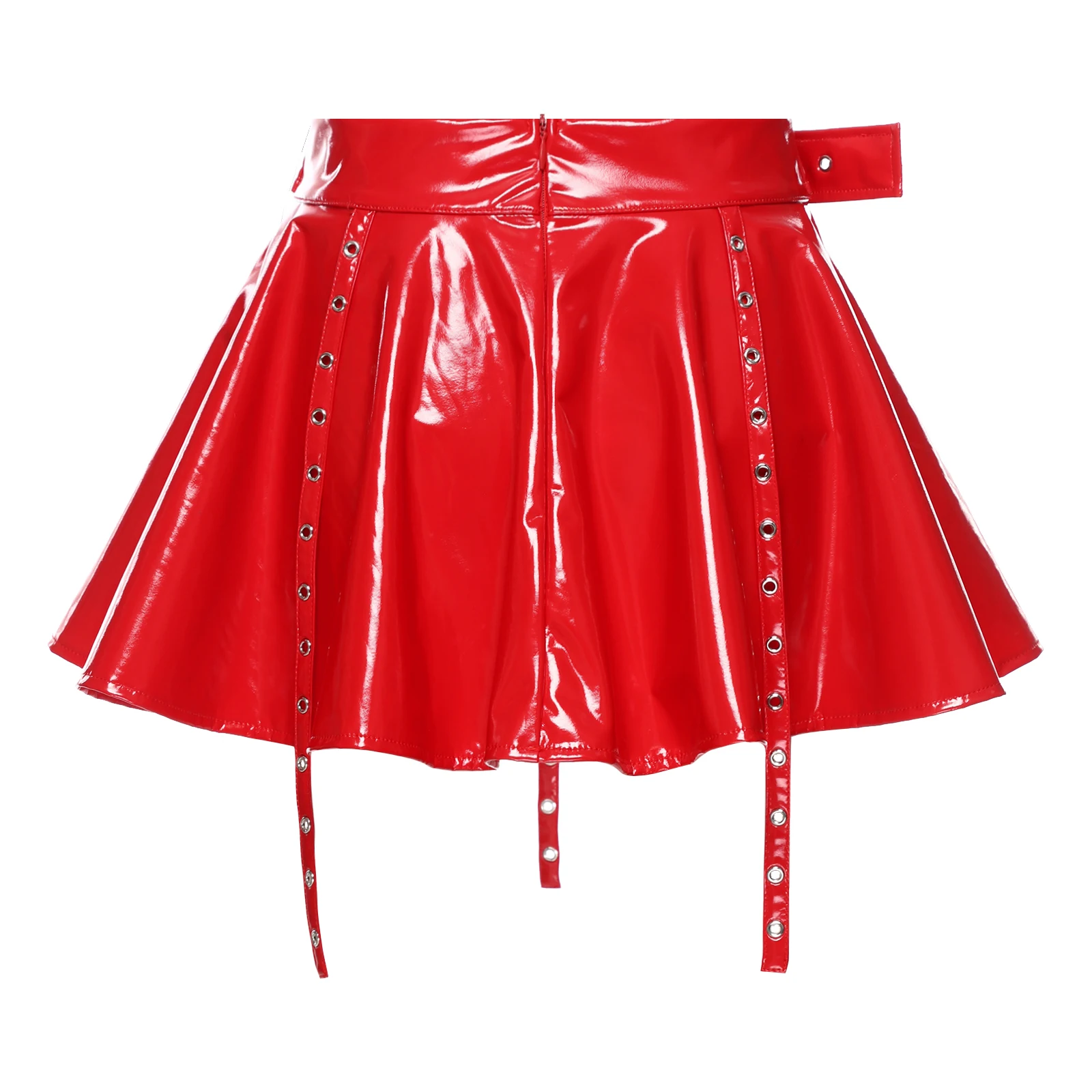 Latex Look Tassel Miniskirt - Image 2