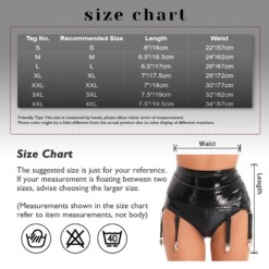 Wet Look Garter Mini Skirt - Image 6