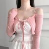 Lace Me Up Pink Coat