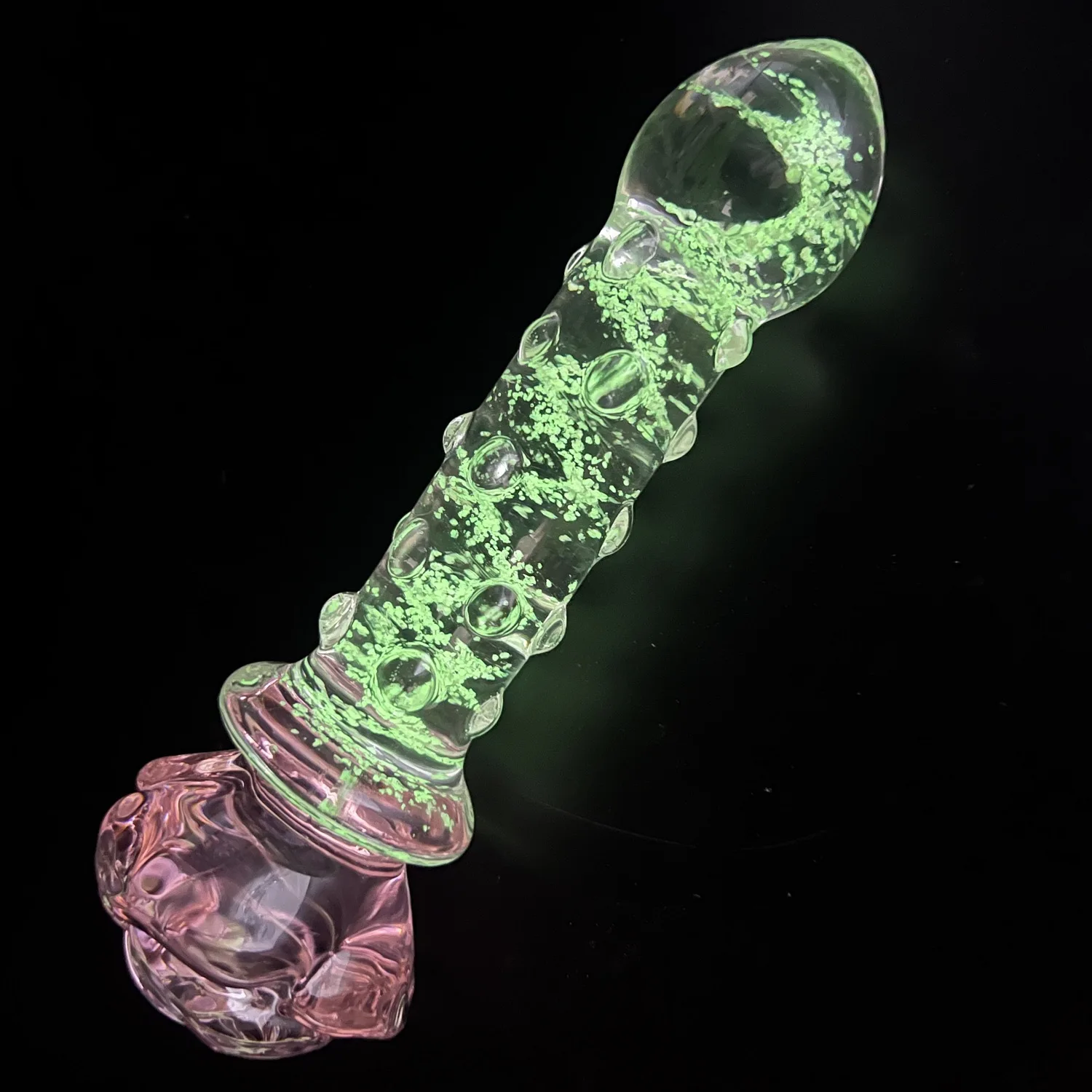 Glowing Rose Glass Plug