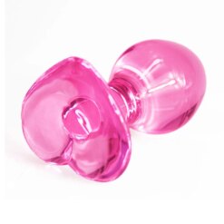 Sissy Heart Gem Glass Plug