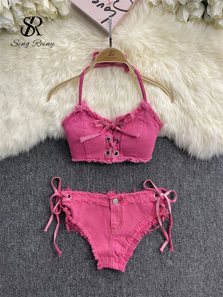 Femboy Pin Up Denim Bikini - Image 5