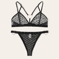 Pull My Rings Heart Lingerie - Black, M