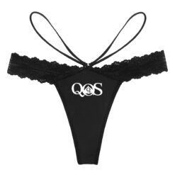 Queen Of Spades Lace G-String - S, Black