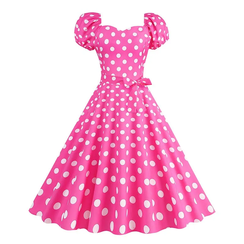Darling Dots Puff Sleeve Dress - Image 4