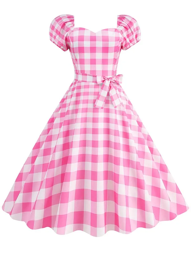 pink plaid