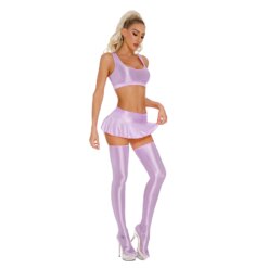 Glossy Kitten Three Piece Lingerie Set