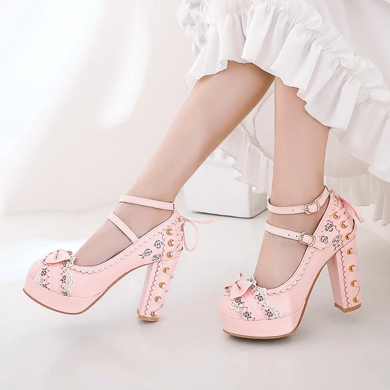 Femboy Lolita Mary Jane Heels - Image 2