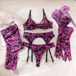 Feral Sissy Leopard Lingerie - 2, L