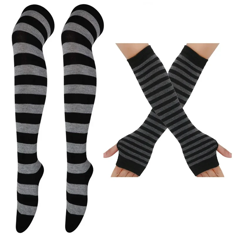 Femboy Striped Thigh High Set - Image 4
