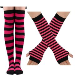 Femboy Striped Thigh High Set - 05