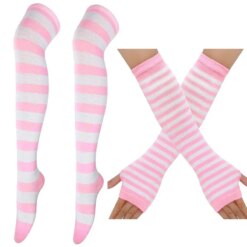 Dreamy Striped Thigh High Stockings