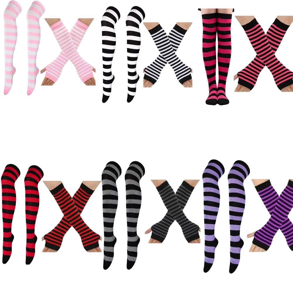 Femboy Striped Thigh High Set - Image 3
