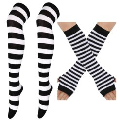 Femboy Striped Thigh High Set - 02