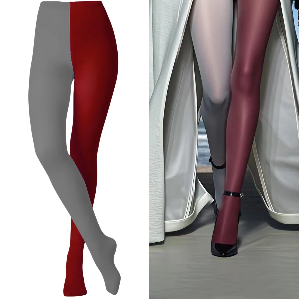 Femboy Split Tone Tights - Image 4