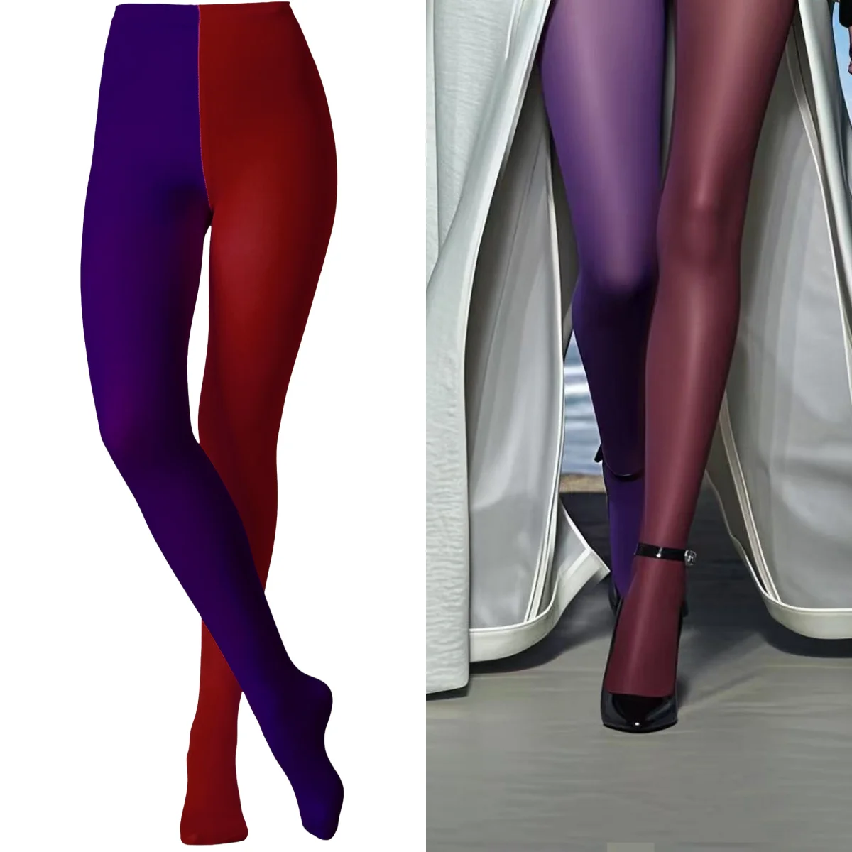 Femboy Split Tone Tights - Image 3