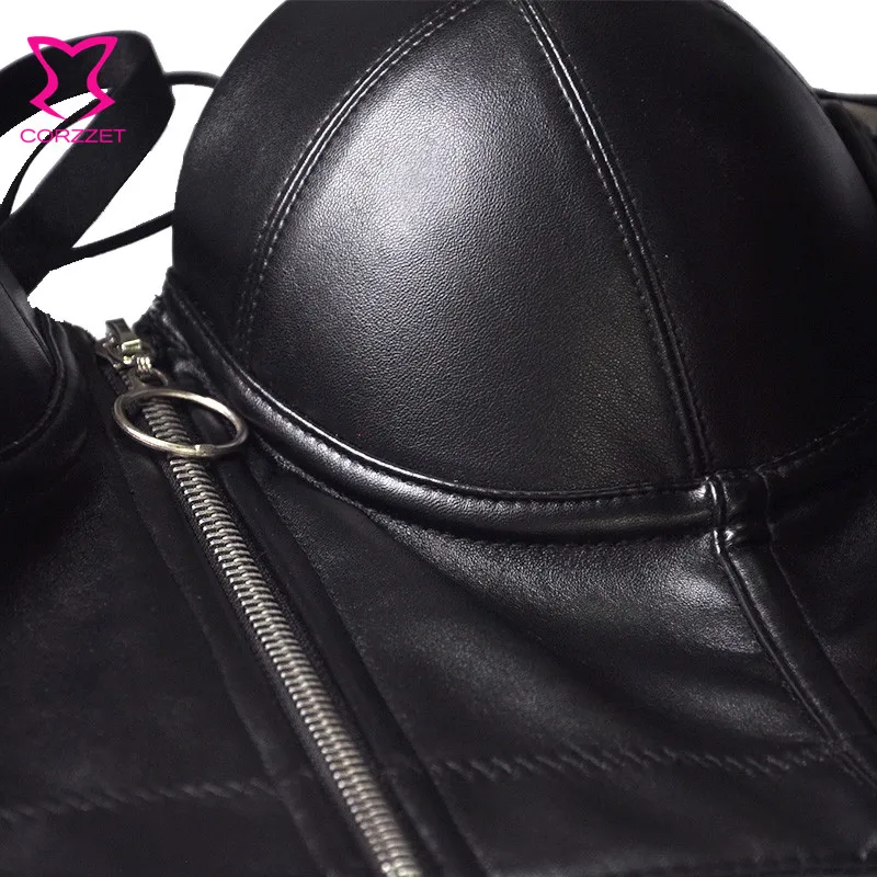 Femboy Steampunk Leather Bustier - Image 6
