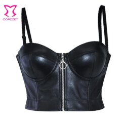 Femboy Steampunk Leather Bustier