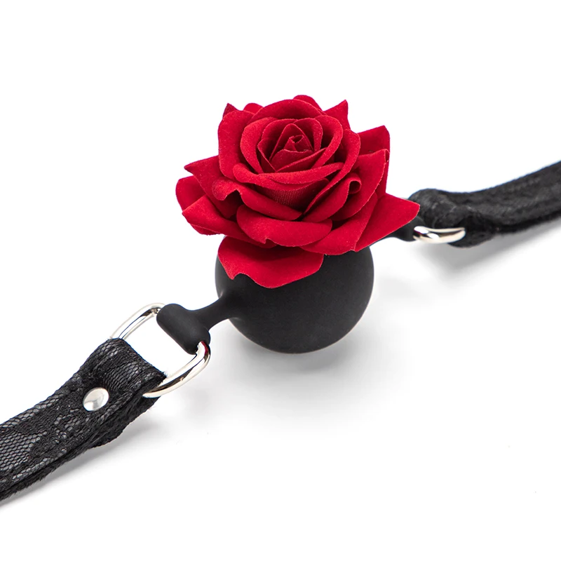 Sissy Rose Lace Ball Gag - Image 5
