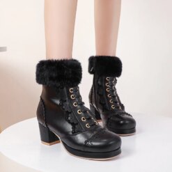 Bunny Bow Sissy Winter Boots - Image 4